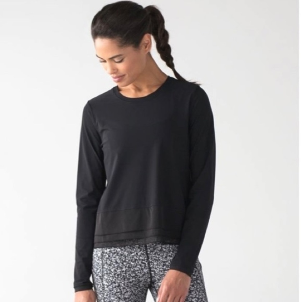 Lululemon Sole Training Long Sleeve Top in Black 4 NWOT
